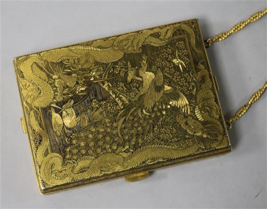 A Damascus scene 1920s-30s compact and lipstick case